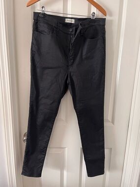 Madewell Black Coated Skinny Jeans size 32